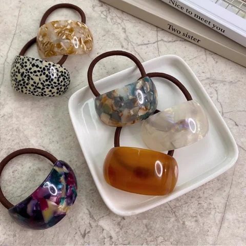Hair cuff scrunchies ยางรัดผม สไตล์เกาหลี ขายส่งคละสีคละลาย ยกโหล 12 ชิ้น