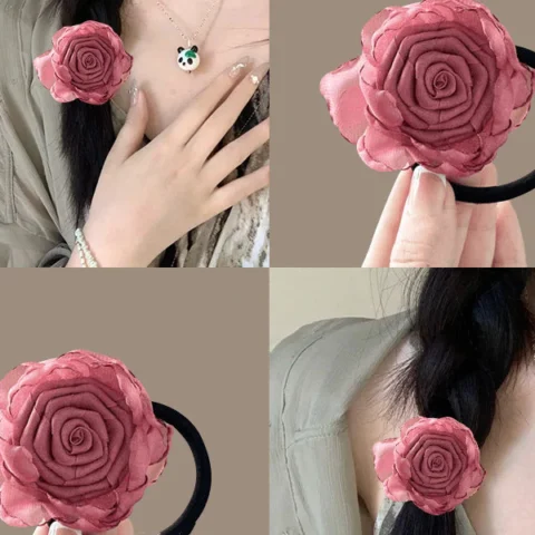 ยางรัดผมดอกกุหลาบ Sweet rose